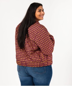 Veste fine matelassée et imprimée femme grande taille